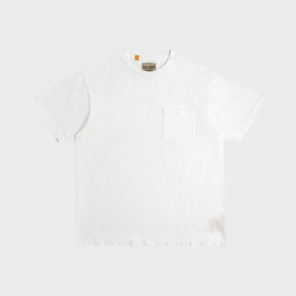 Gallery Dept white vintage pocket T-shirt with short sleeves, crew neck