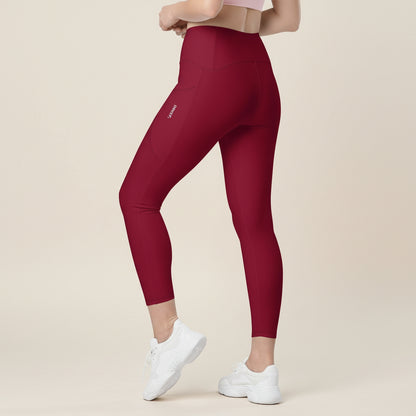 GymBumUK Burgundy Leggings with pockets