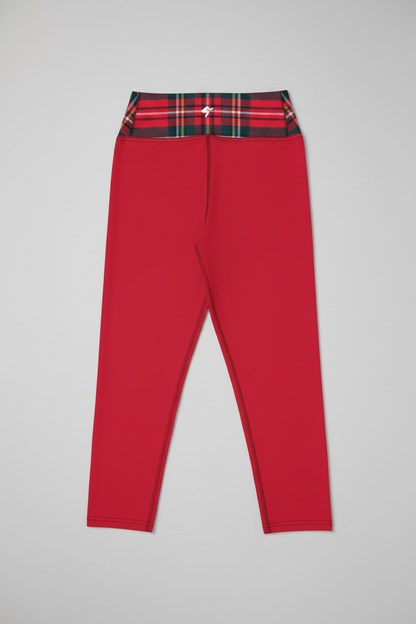 GymBum UK Caledonia Crimson Yoga Capri Leggings