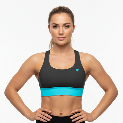 GymBum UK Luminous Surge Sports Bra - Summit Blue