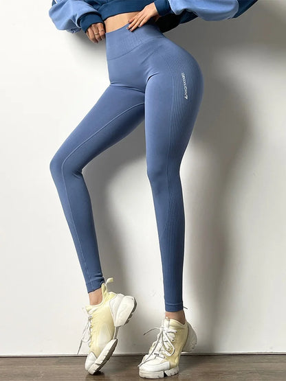 Cloud Hide Women Seamless Yoga Pants Push Up High Waist
