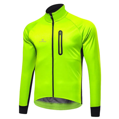 Men Fleece Thermal Cycling Jacket Long Sleeve