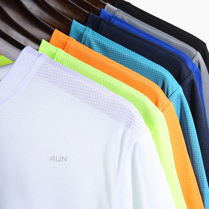 Men's Multicolour Quick Dry Short Sleeve Sport T-Shirt