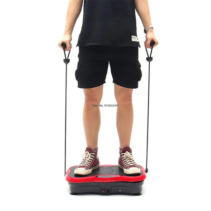 Exercise Fitness Vibration Machine Trainer Plate Platform Body Shaper Remote Control with Resistance Bands 200KG