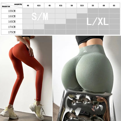 Cloud Hide Women Seamless Yoga Pants Push Up High Waist
