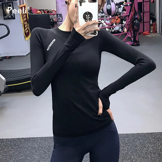 Peeli Women Fitness T-Shirt Long Sleeve