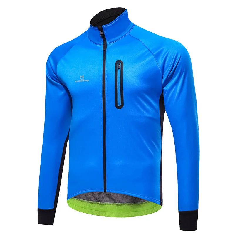 Men Fleece Thermal Cycling Jacket Long Sleeve