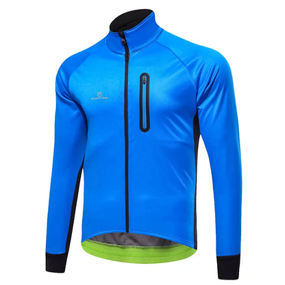 Men Fleece Thermal Cycling Jacket Long Sleeve