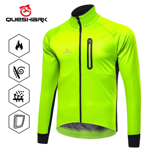 Men Fleece Thermal Cycling Jacket Long Sleeve