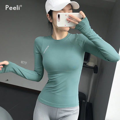 Peeli Women Fitness T-Shirt Long Sleeve