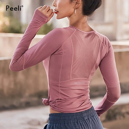 Mesh Workout T Shirt Long Sleeve