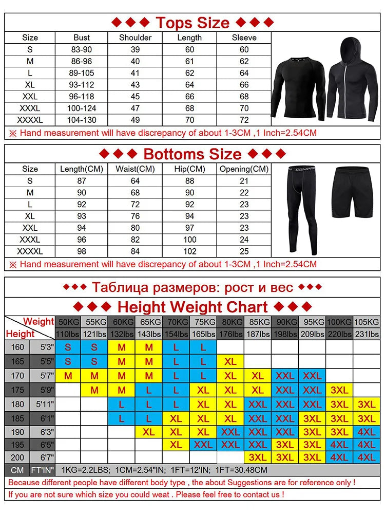 Rashguard Men Compression Sportswear Set