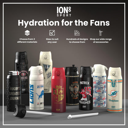 NFL x ION8 Insulated Steel Water Bottle, NFL Eagles, 750ml (24oz)