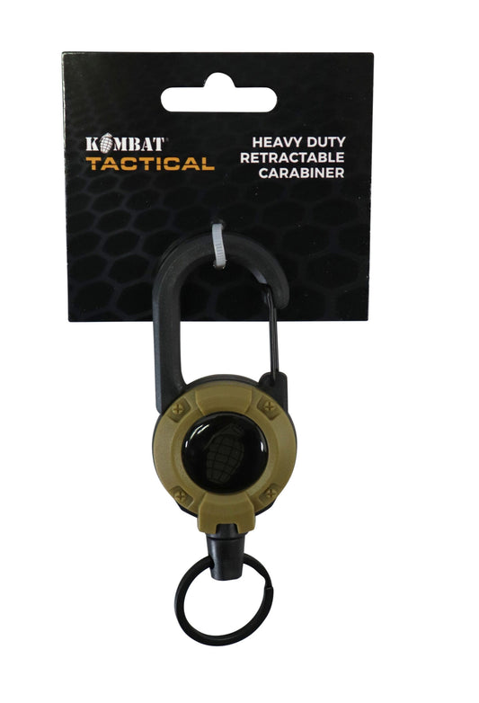 Kombat UK Heavy Duty Retractable Carabiner - Various Colours