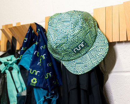 Runr Lima Technical Running Hat – Green Geometric