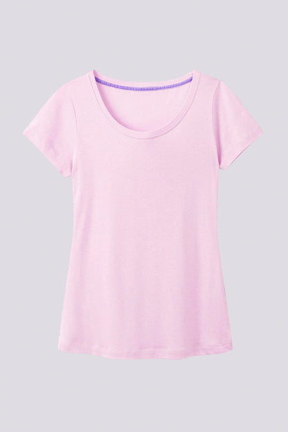 Scoop Neck Cotton Modal Blend T-shirt