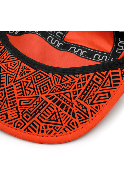 Runr Lumos Reflective Technical Running Hat - Midnight Orange