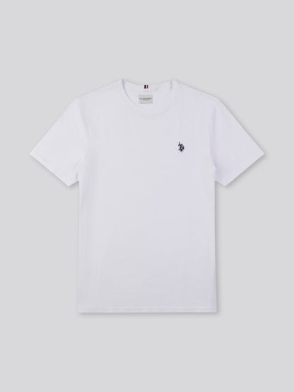 Mens Double Horsemen T-Shirt White / Dark Sapphire Navy DHM
