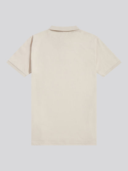 Mens Double Horsemen Polo Shirt Beige