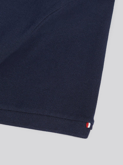 Mens Double Horsemen Polo Shirt Dark Sapphire Navy / Haute Red DHM
