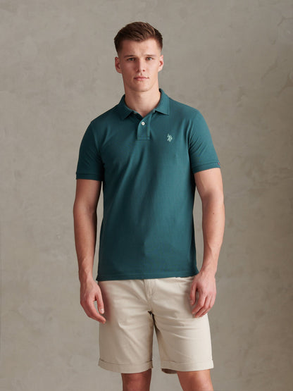 Mens Double Horsemen Polo Shirt Mediterranea