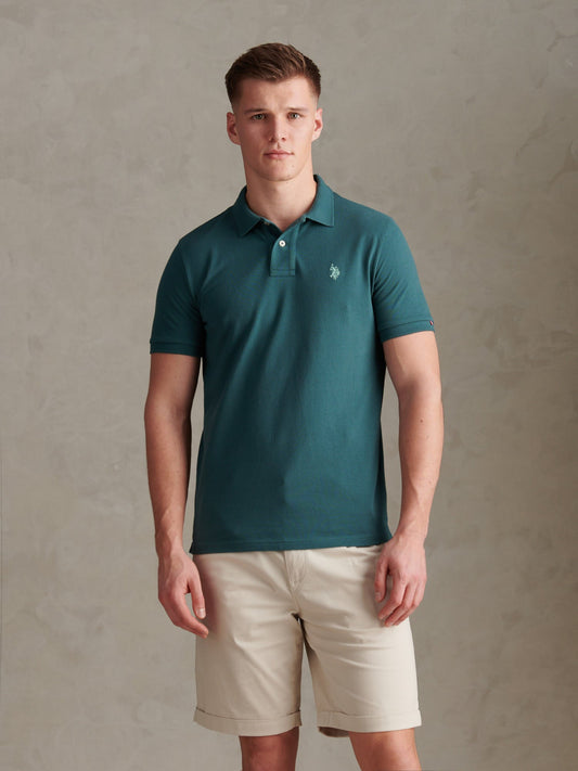 Mens Double Horsemen Polo Shirt Mediterranea