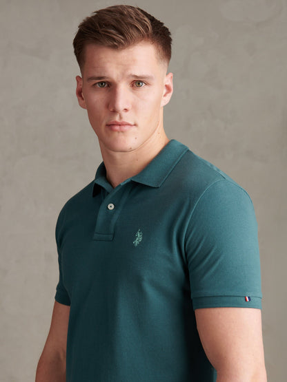 Mens Double Horsemen Polo Shirt Mediterranea
