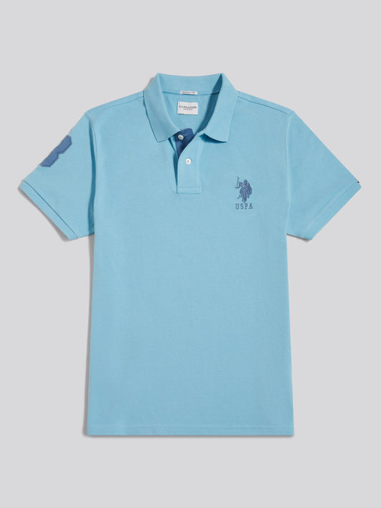 Mens Player 3 Polo Shirt Air Blue