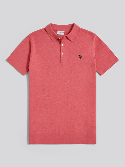 Mens Combed Cotton Polo Shirt Slate Rose Marl
