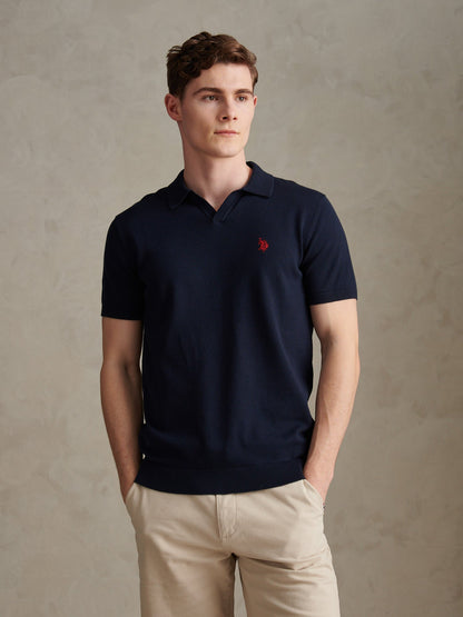 Mens Combed Cotton Double Horsemen Revere Polo Shirt