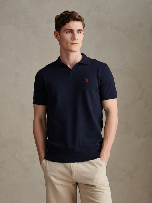Mens Combed Cotton Double Horsemen Revere Polo Shirt
