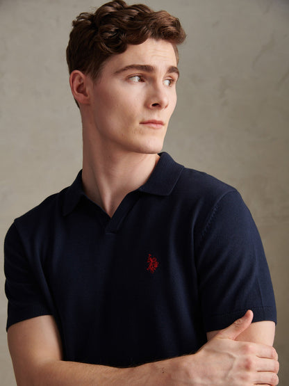 Mens Combed Cotton Double Horsemen Revere Polo Shirt