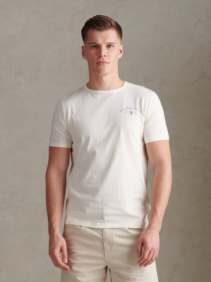 Mens Spirit Of Sport Back Graphic T-Shirt Whisper White