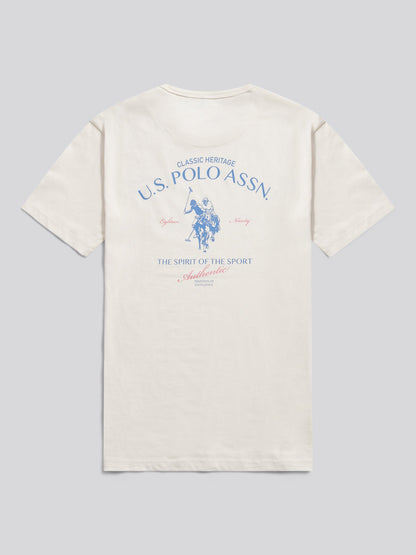 Mens Spirit Of Sport Back Graphic T-Shirt Whisper White