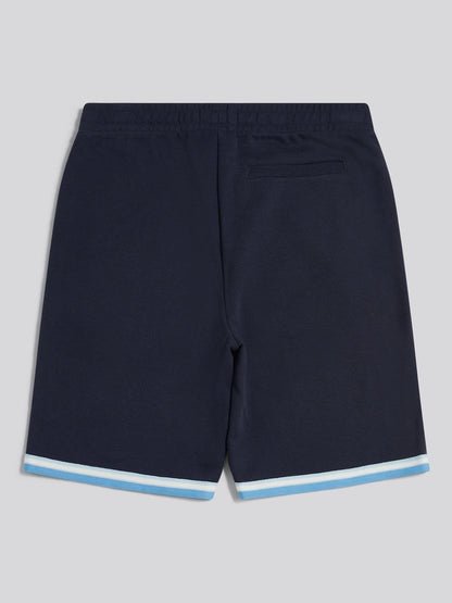 Mens Twill Taped Sweat Shorts Dark Sapphire Navy