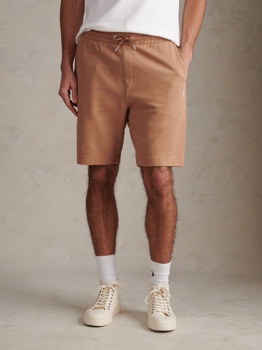 Mens Twill Texture Jersey Short Burro