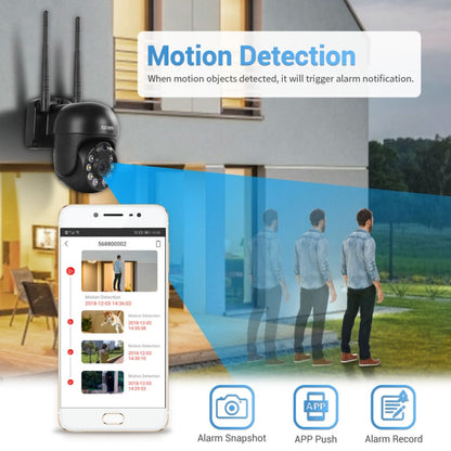 Wireless security camera system with outdoor dome camera and smartphone app view
