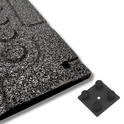 20mm Onyx EPDM Rubber Gym Tiles