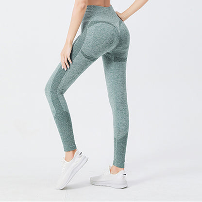 High-Waisted Tight-Fitting Polka Dot Sports Leggings for Women