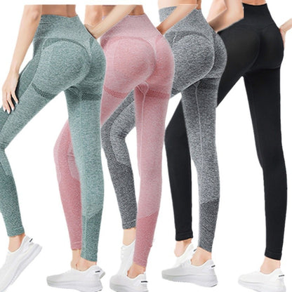 High-Waisted Tight-Fitting Polka Dot Sports Leggings for Women