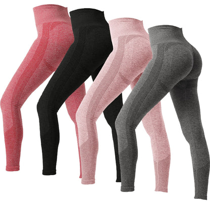 High-Waisted Tight-Fitting Polka Dot Sports Leggings for Women