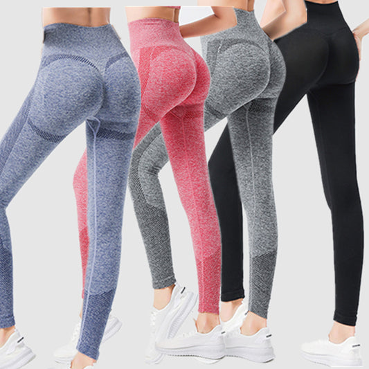 High-Waisted Tight-Fitting Polka Dot Sports Leggings for Women