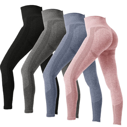 High-Waisted Tight-Fitting Polka Dot Sports Leggings for Women