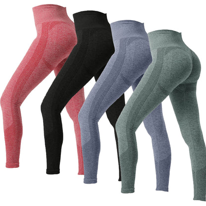 High-Waisted Tight-Fitting Polka Dot Sports Leggings for Women