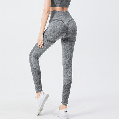 High-Waisted Tight-Fitting Polka Dot Sports Leggings for Women