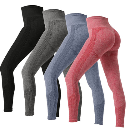 High-Waisted Tight-Fitting Polka Dot Sports Leggings for Women