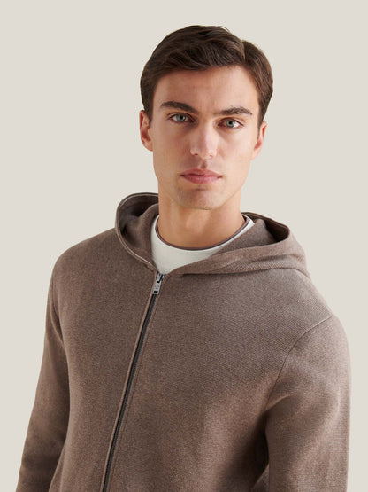 Milano Knit Zip Hoodie in Iron
