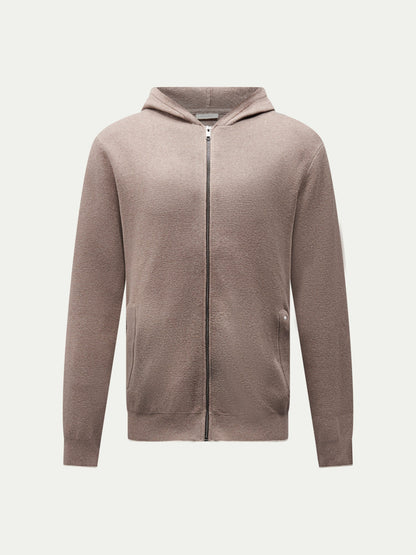 Milano Knit Zip Hoodie in Iron