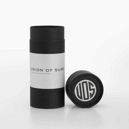 Sunglasses case and tube packaging in black and white