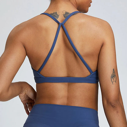 Hearuisavy Scrunch Sports Bra Gym Top